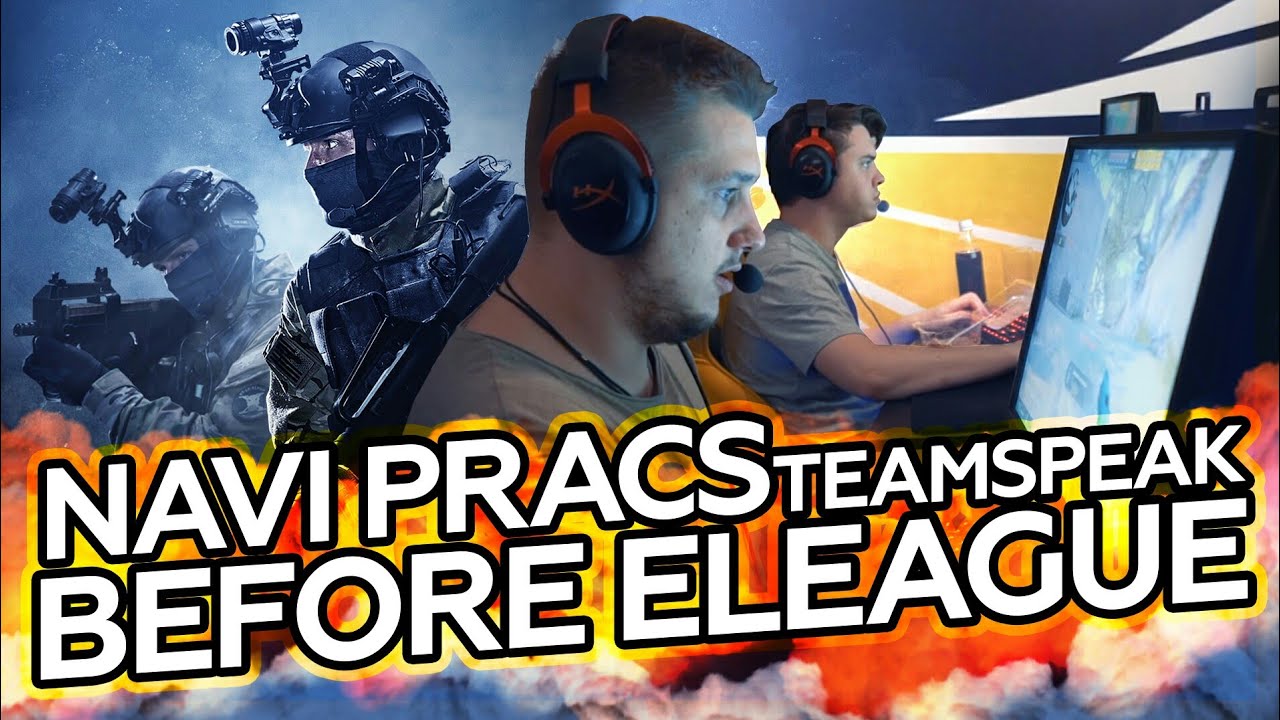 Тимспик NAVI на праках перед ELEAGUE