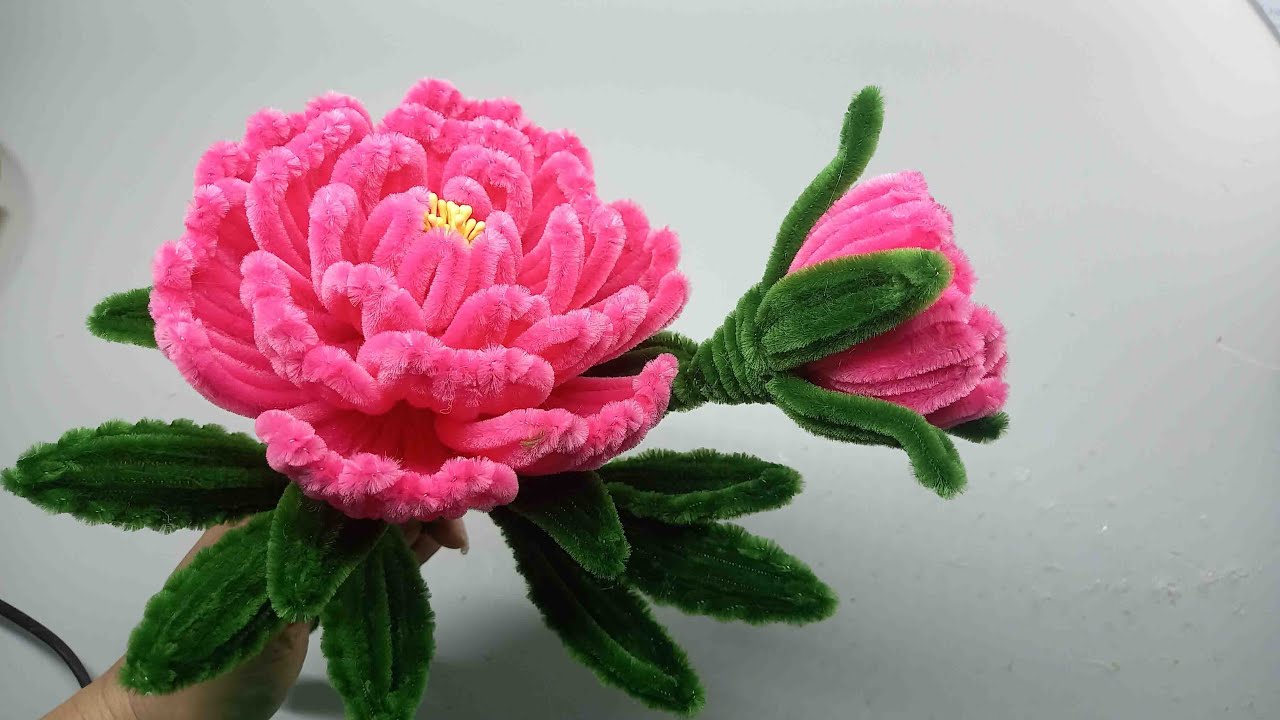 Quỳnh Vũ 🌺 Cách Làm Hoa Mẫu Đơn Bằng Kẽm Nhung