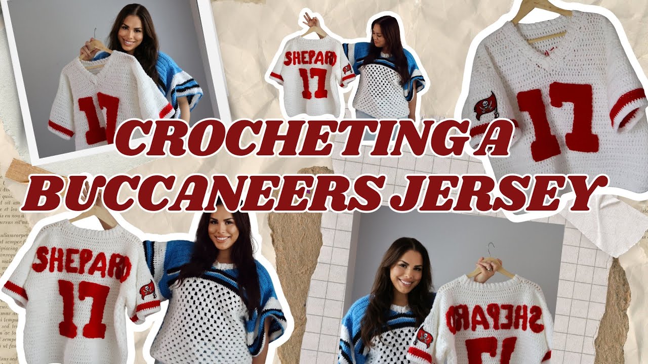 Crocheting a Custom Buccaneers Jersey for an NFL WAG 🏈 | Vlog +  Crochet Tutorial