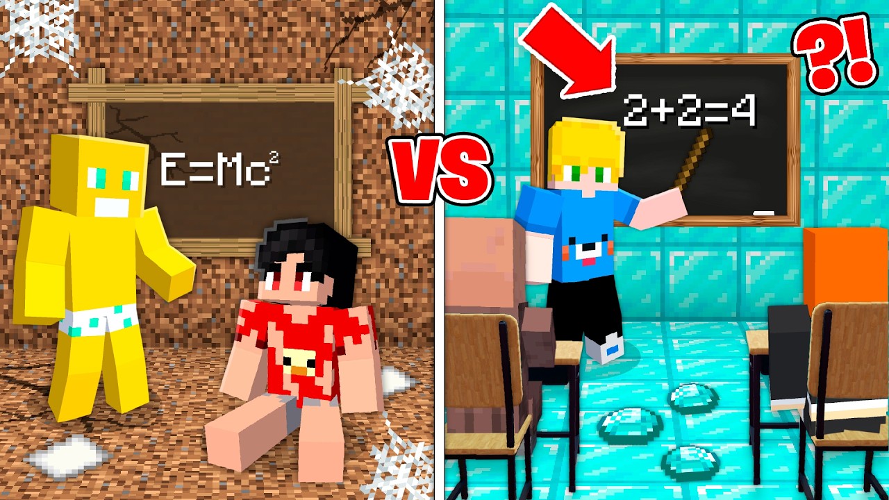 ШКОЛА БОГАТЫХ vs ШКОЛА БЕДНЫХ в Minecraft!