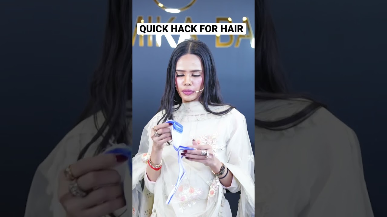 Quick hack for a makeup artist to start makeup if the hair stylist is late