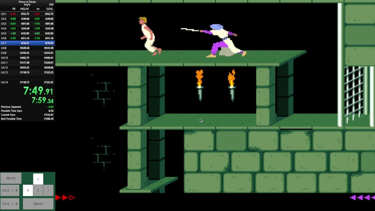 Prince of persia any% no mayor glitches WR in 17:09:83 seeded run