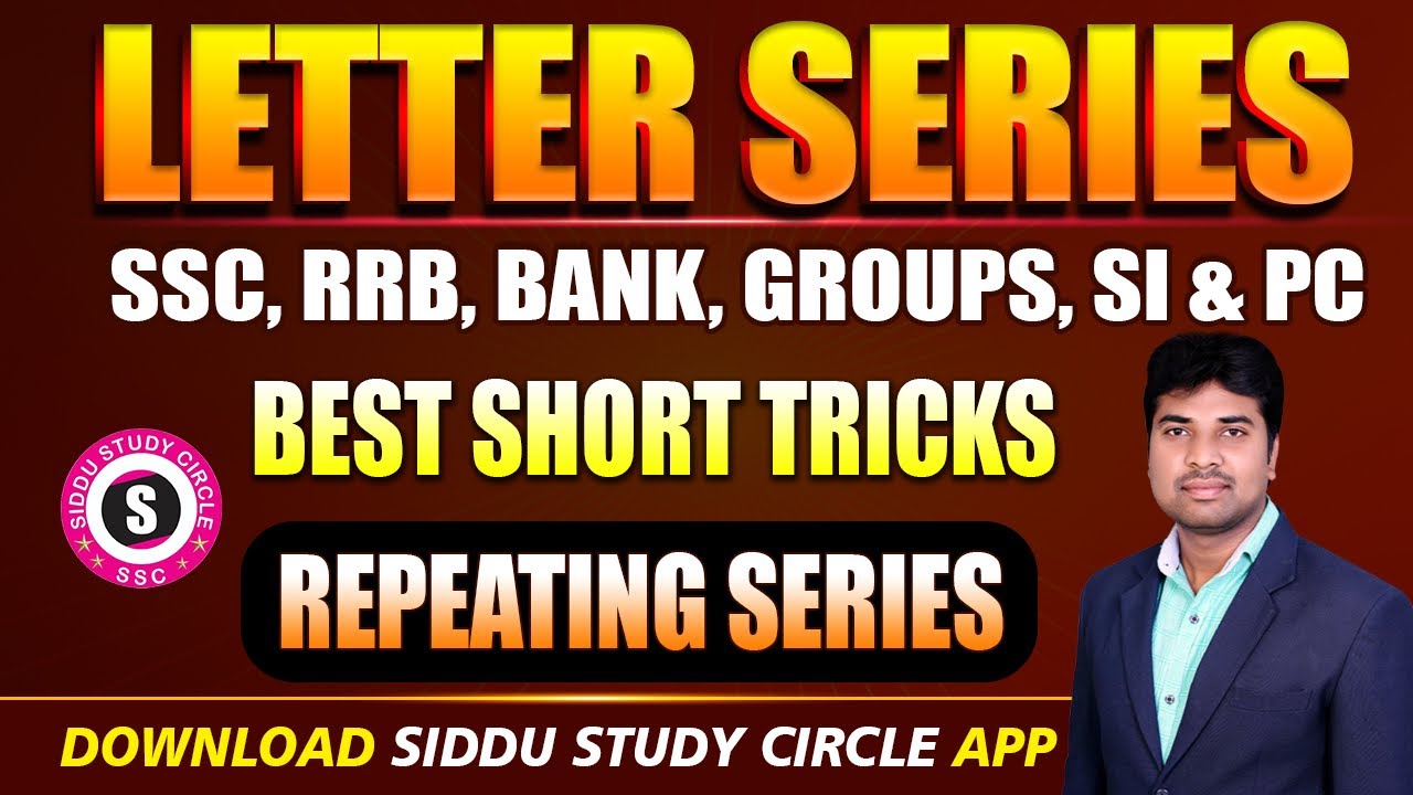 LETTER SERIES || REASONING || BEST TRICKS || REAPEATING SERIES || SIDDU SIR || MENTAL ABILITY