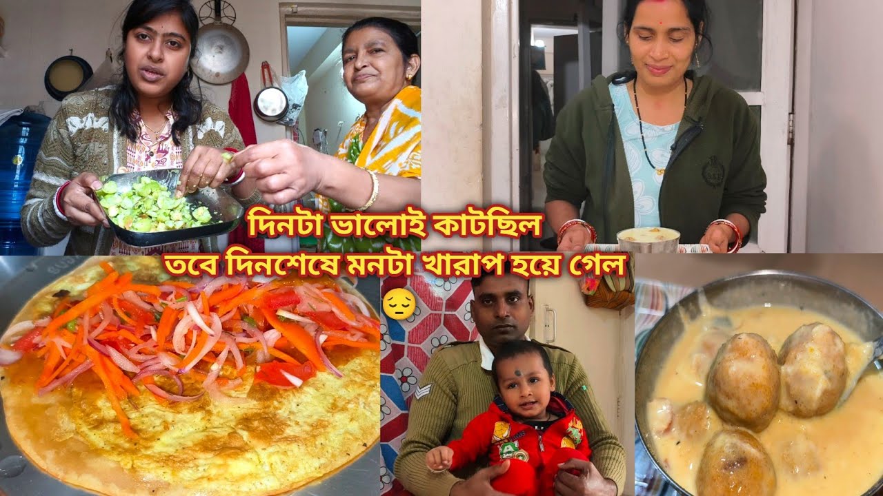 দিনের শুরুটা ভালো হলেও শেষে মনটা খারাপ হয়ে গেল 😔 আজ সোনা নতুন কিছু খাওয়ালো🤤 @joyamrit6066 