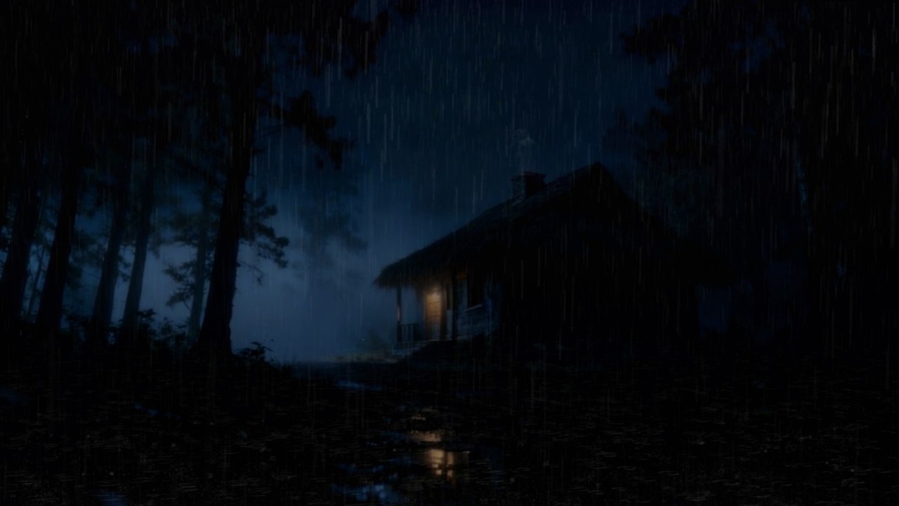 Forest Rain at Night 🌧 Peaceful Sleep Sounds & Deep Relaxation