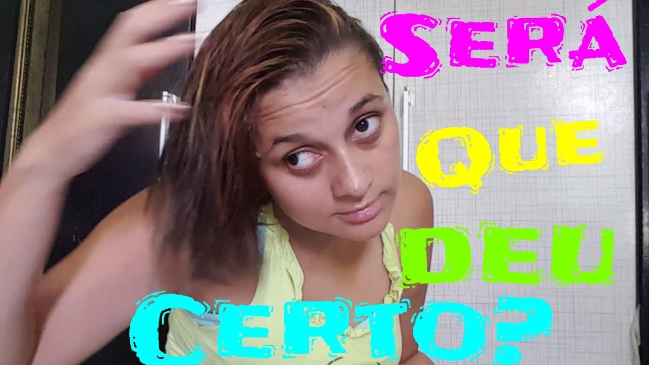 Fiz mechas no cabelo com escova de cabelo e olha o resultado