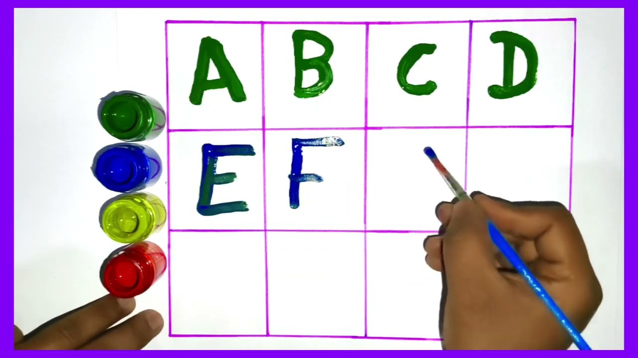 A to Z, Kids rhymes, collection forwriting along dotted lines for toddler, Alphabet, ABC song,ABCD10