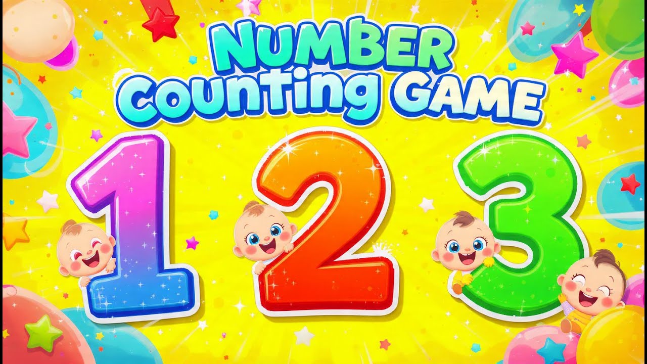 Number Counting Game Nursery Rhyme 🔢🎶 Fun Learn Numbers 1 to 10 Song for Toddlers