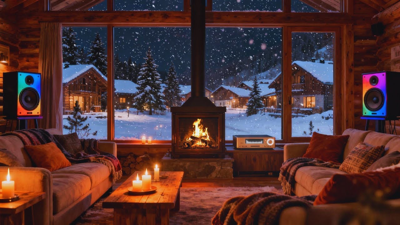 Fireplace Jazz Nights 🔥 Warm Winter Music for Calm & Comfort S2