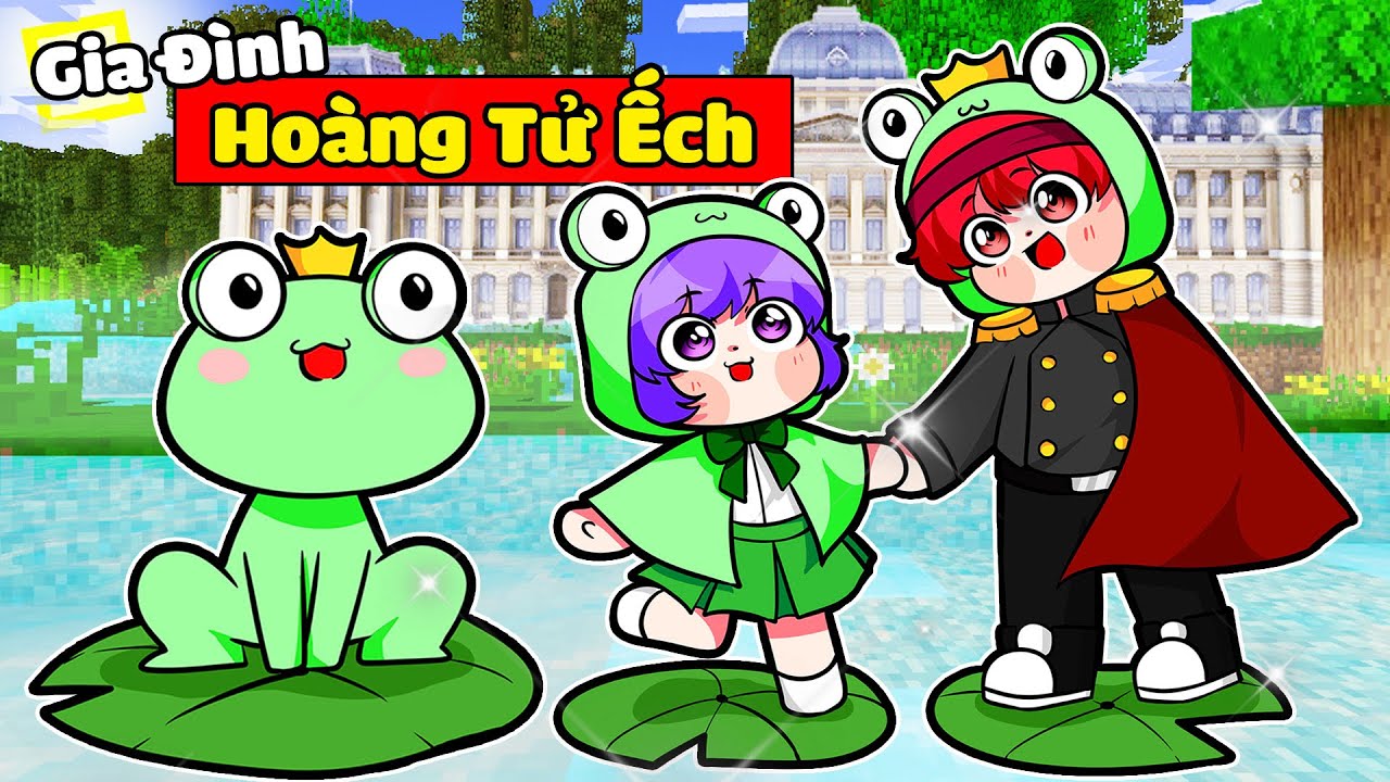 NABEE EM BÉ 1 NGÀY SỐNG VỚI GIA ĐÌNH HOÀNG TỬ ẾCH TRONG MINECRAFR*NABEE GIA ĐÌNH ẾCH 🐸👑👶