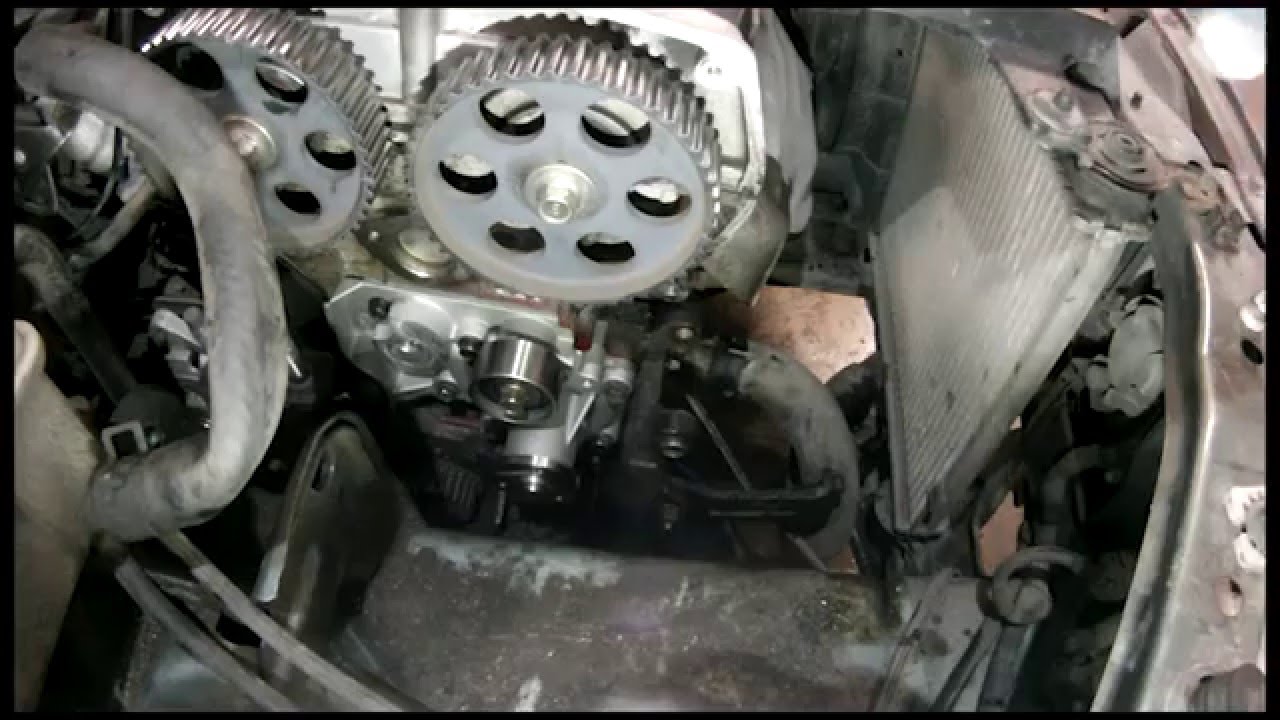 Замена водяного насоса ремня ГРМ Kia Spectra Sephia
