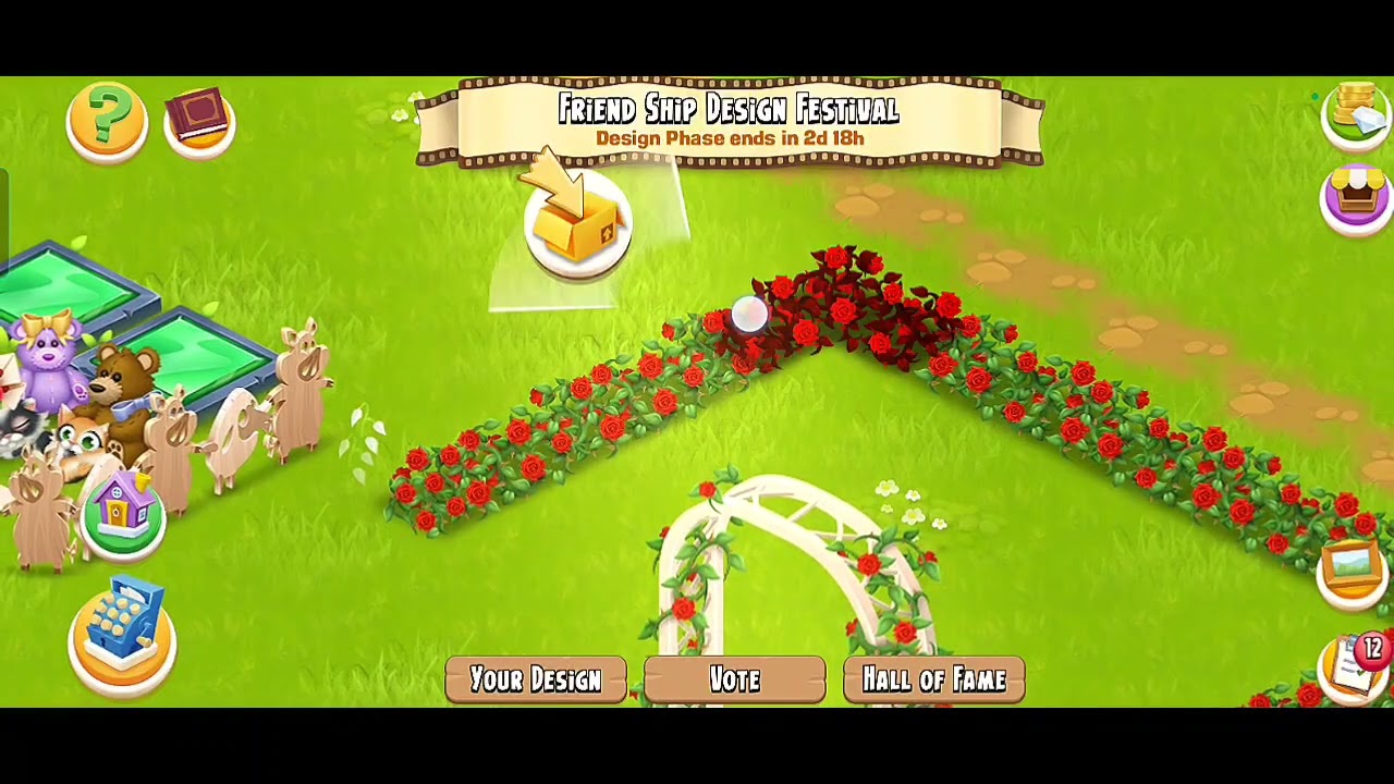 HayDay Valentine's day decorations #games #hayday #valentinesday #viral 