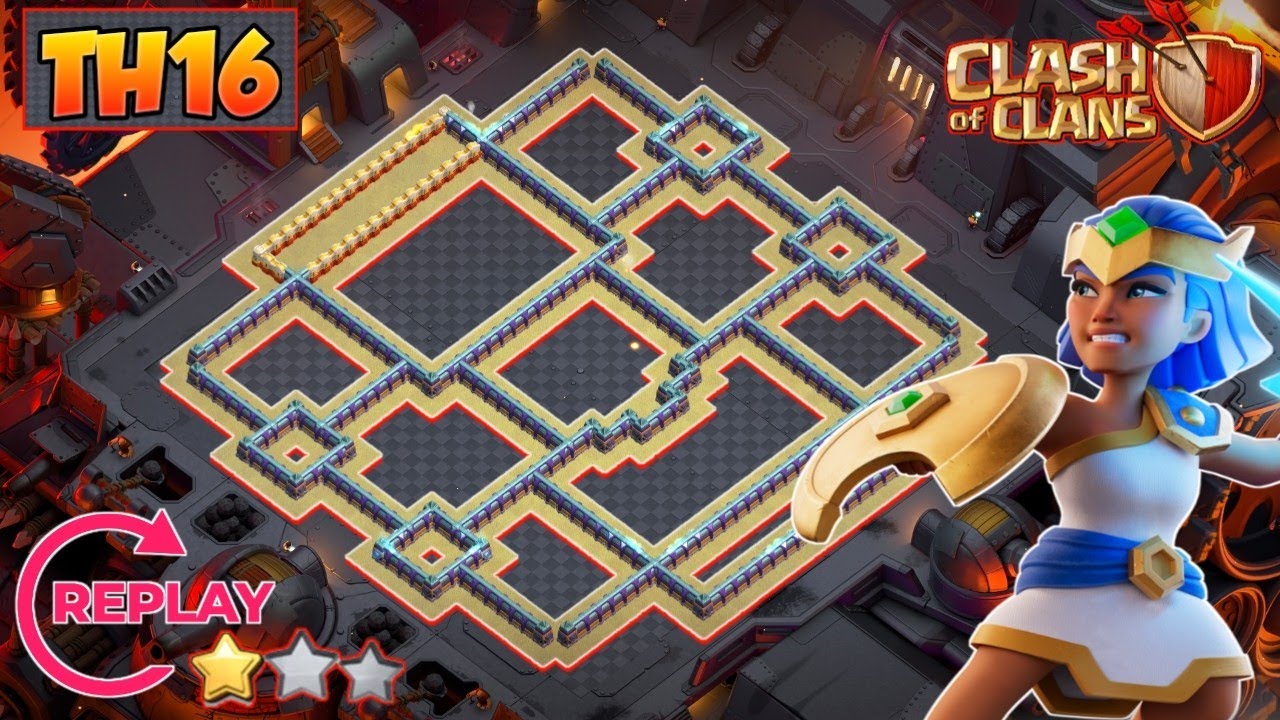 NEW TH16 WAR BASE WITH LINK + REPLAY PROOF | CLASH OF CLANS