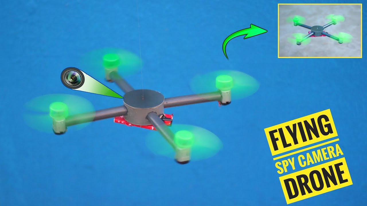 How To Make Flying Small Drone - At Home Using PVC Pipe | Flying camera drone using dc drone motor