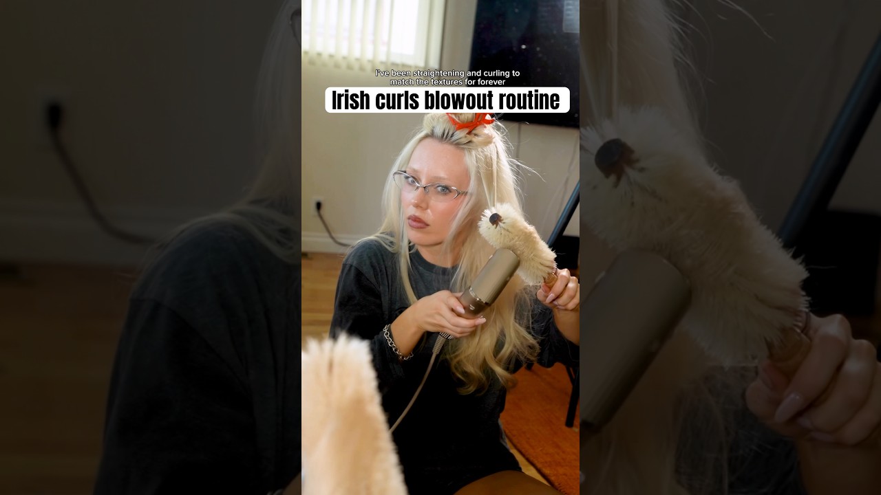 Blowout routine for Irish curls #hair #hairtutorial #hairstyle #blowout #beauty #makeup