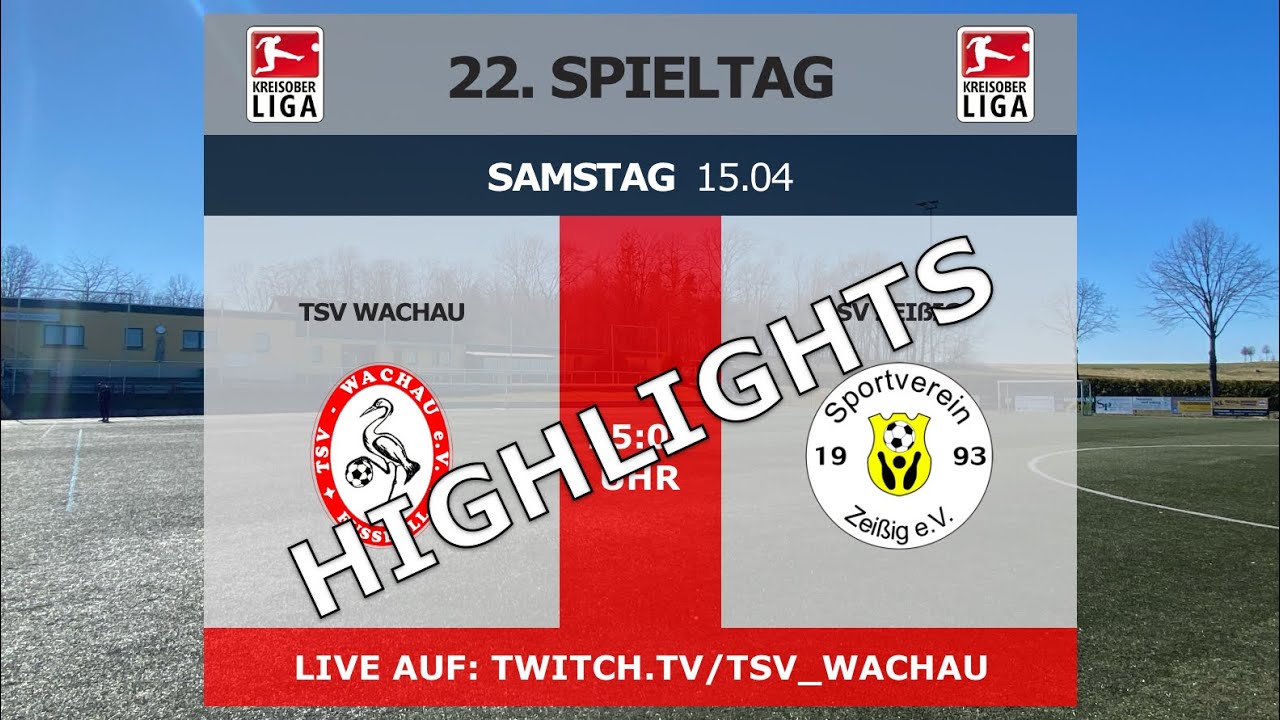 15.04.2023 - 15:00 Uhr | 22. Spieltag Kreisoberliga: TSV Wachau - SV Zeißig