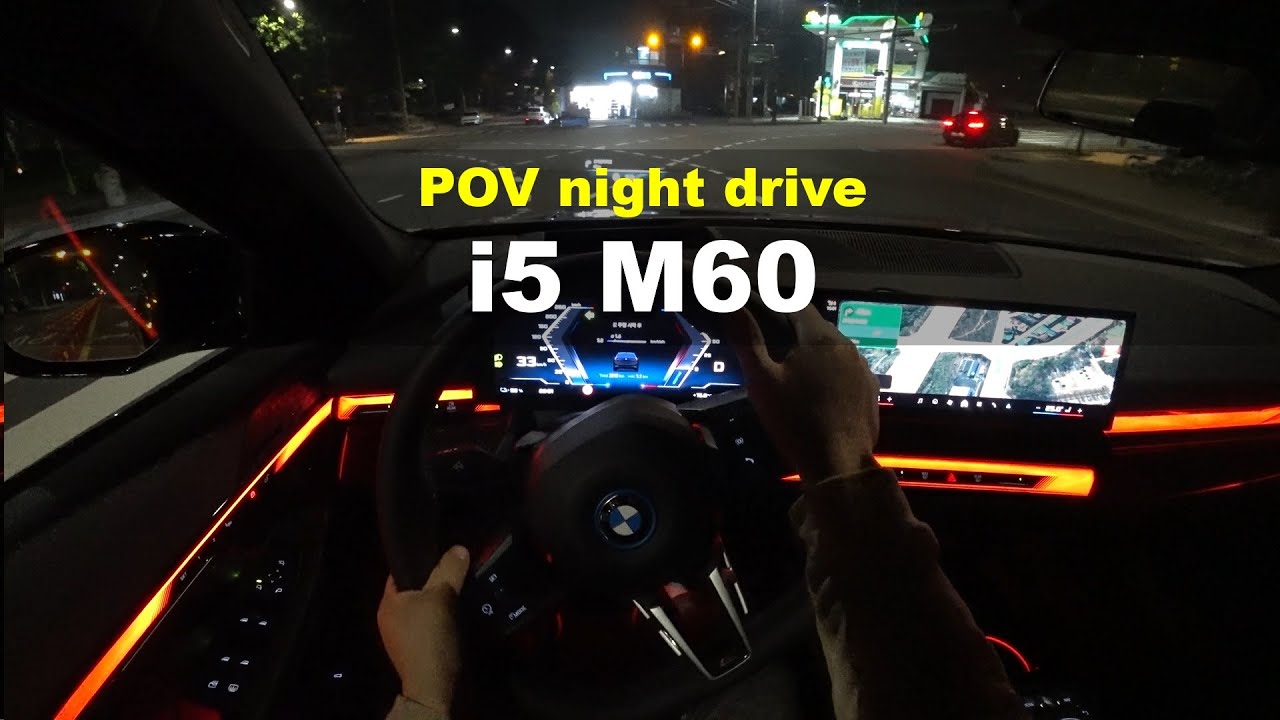 2024 BMW i5 m60 POV night drive