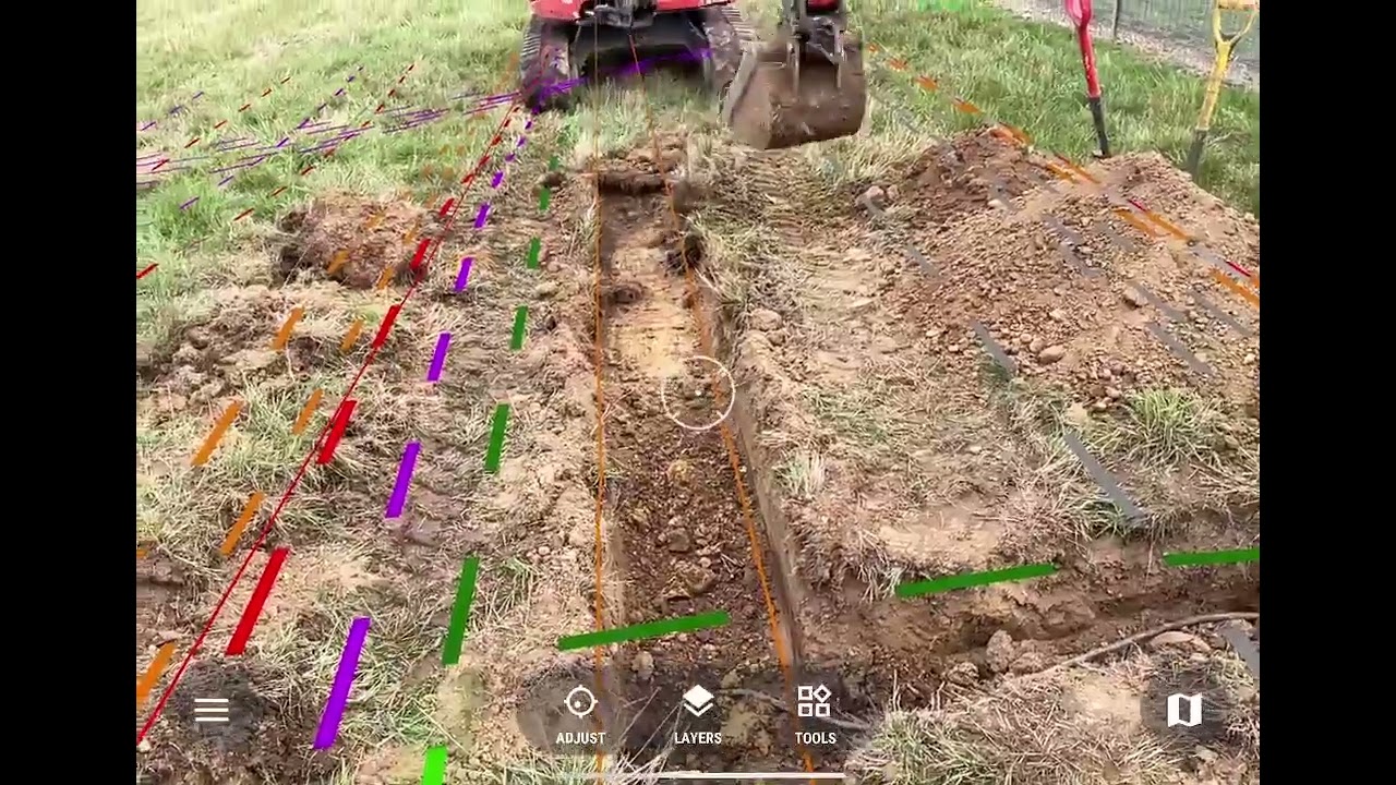 Augmented reality for excavations