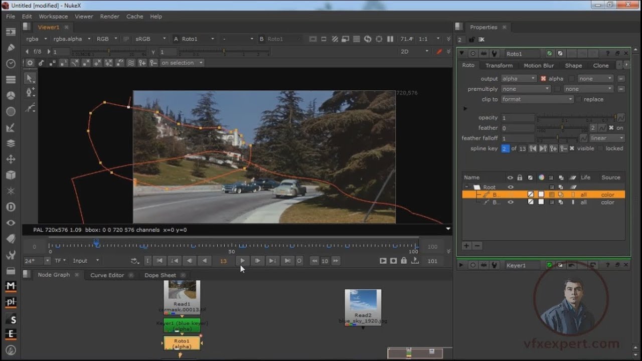 sky replacement in nuke Advanced
