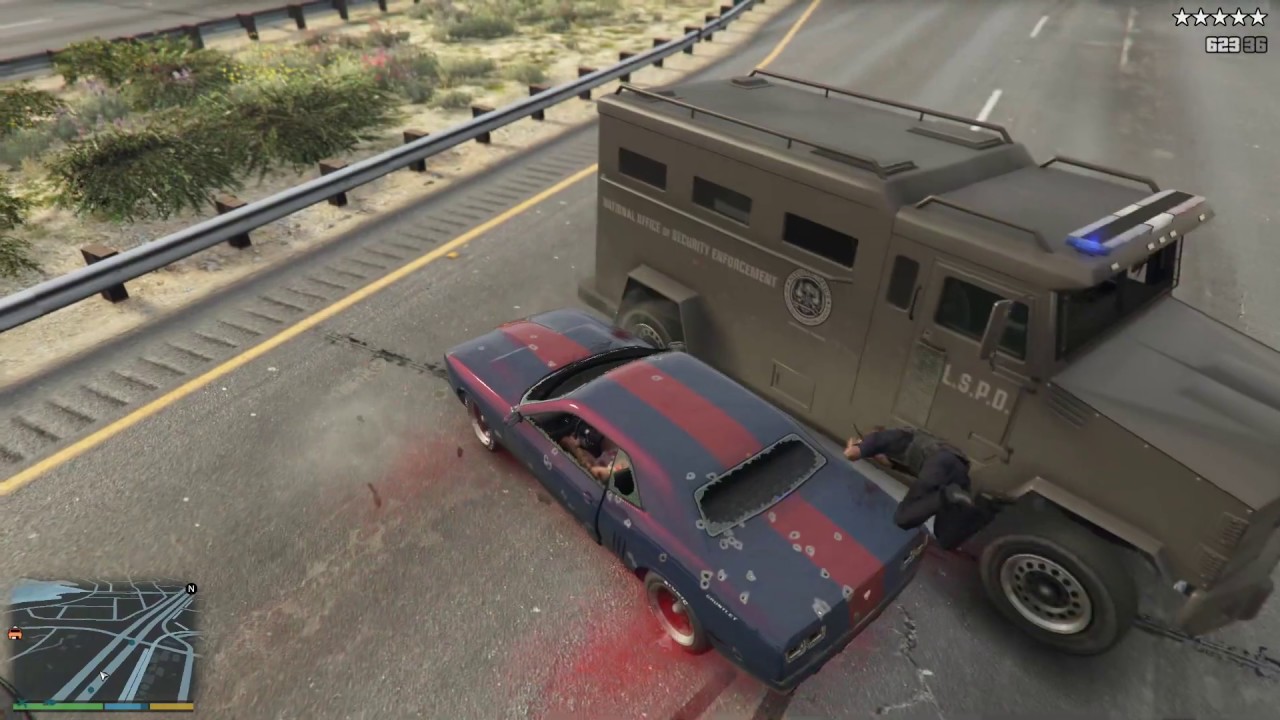 GTA 5 - BEST CAR + POLICE CHASE (GAUNTLET)