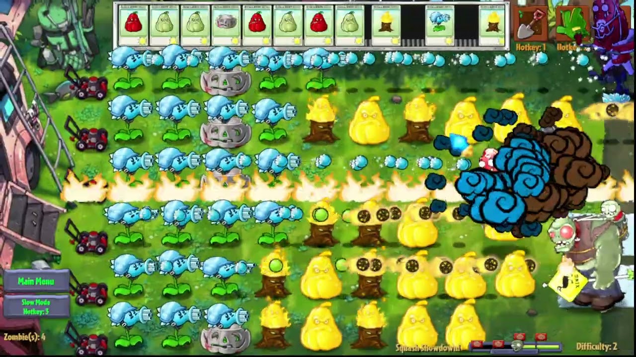 Plants Vs. Zombies Fusion (English) NEW V3.0! | Minigames | Squash Showdown! Challenge
