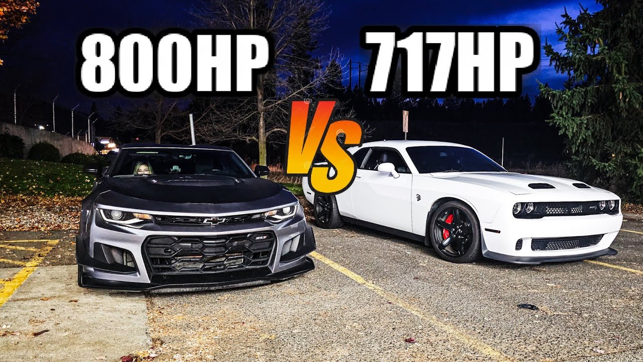 MY FRIENDS CAMMED CAMARO ZL1 CALLS OUT MY STOCK HELLCAT TO ROLL RACE!! | Camaro ZL1 vs Hellcat