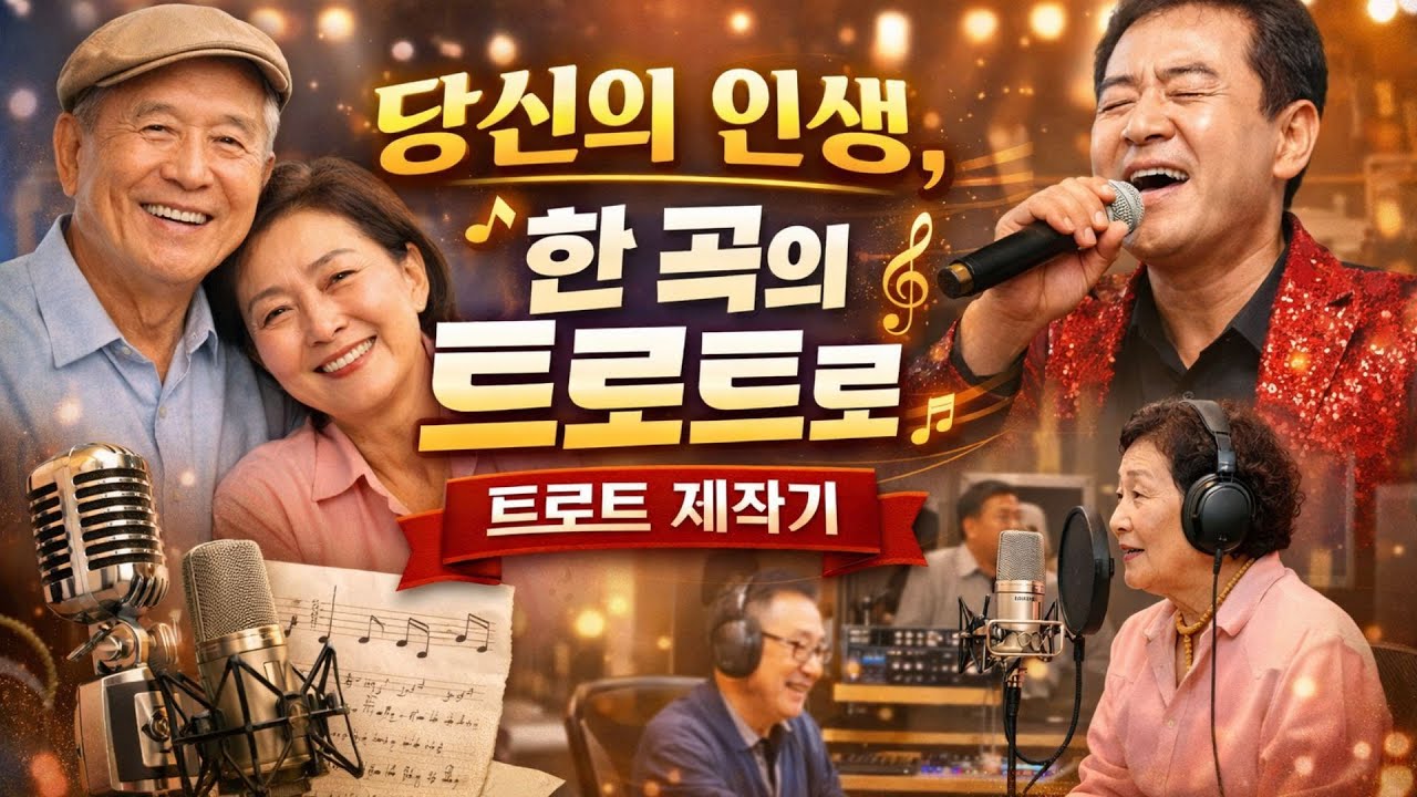 당신의 인생, 한곡의 트로트로 트로트 제작기!  #트로트제작 #맞춤노래제작 #인생노래 #부모님선물 #시니어노래 #트로트음원제작