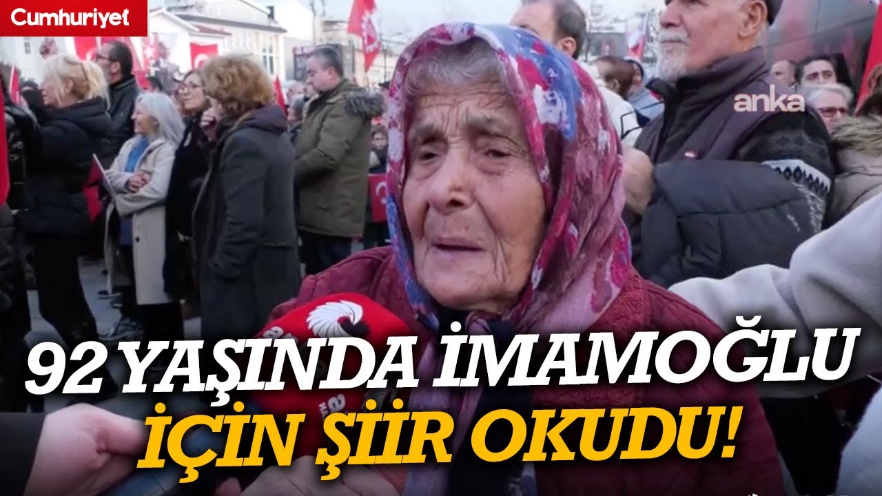 Yalova mitinginde duygulandıran anlar: 92 yaşındaki yurttaş İmamoğlu için şiir okudu!
