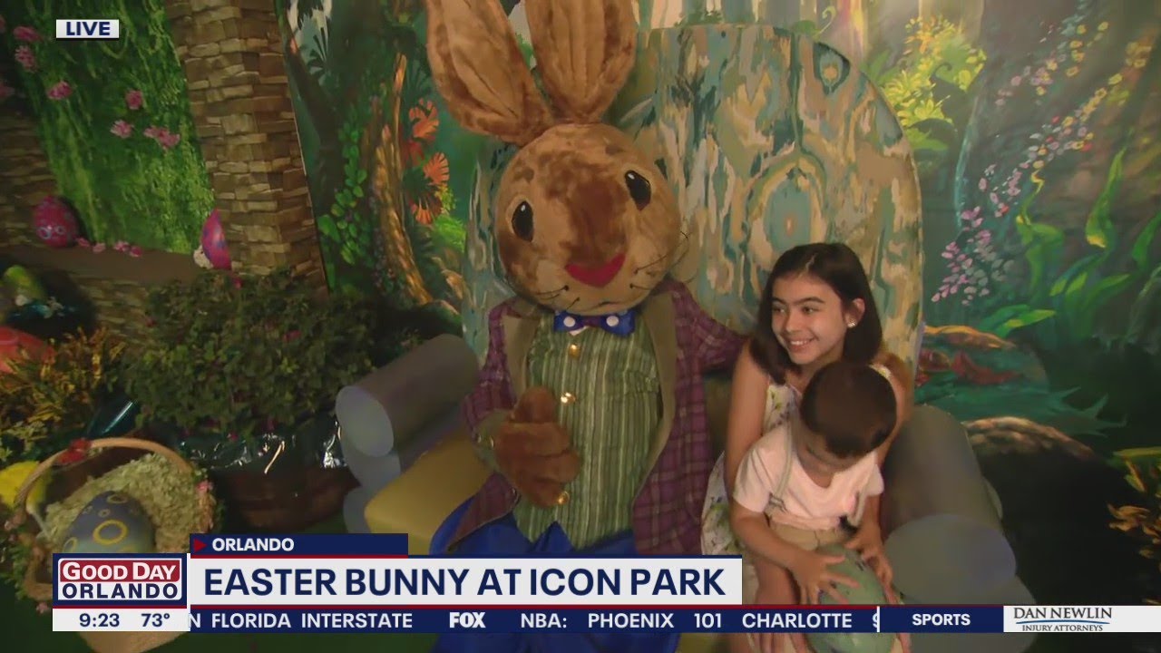 Easter bunny at ICON Park in Orlando | David Martin Live | Good Day Orlando