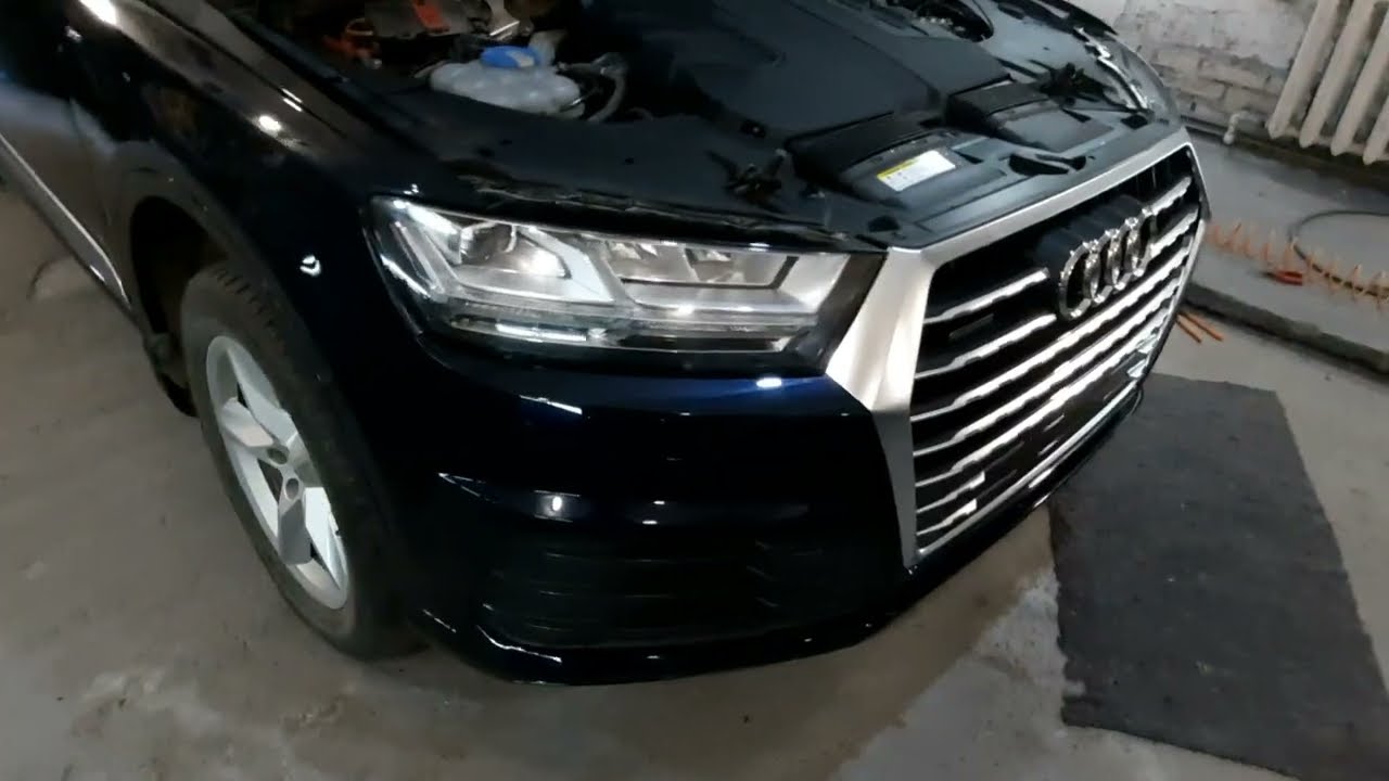 AUDI Q7 - Ремонт на 1000000 р.(Завершение ремонта) Покраска переднего бампера и капота. Сборка авто.