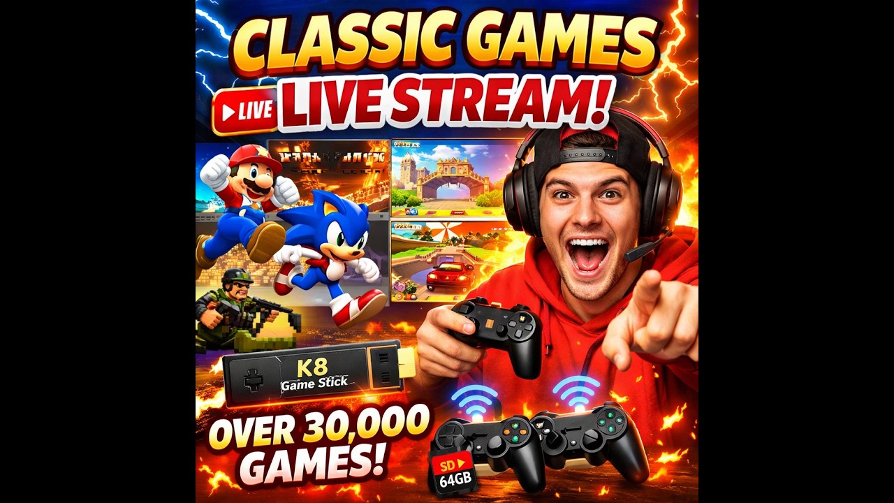 Retro Gaming LIVE! K8 Game Stick with 40K Classic Games