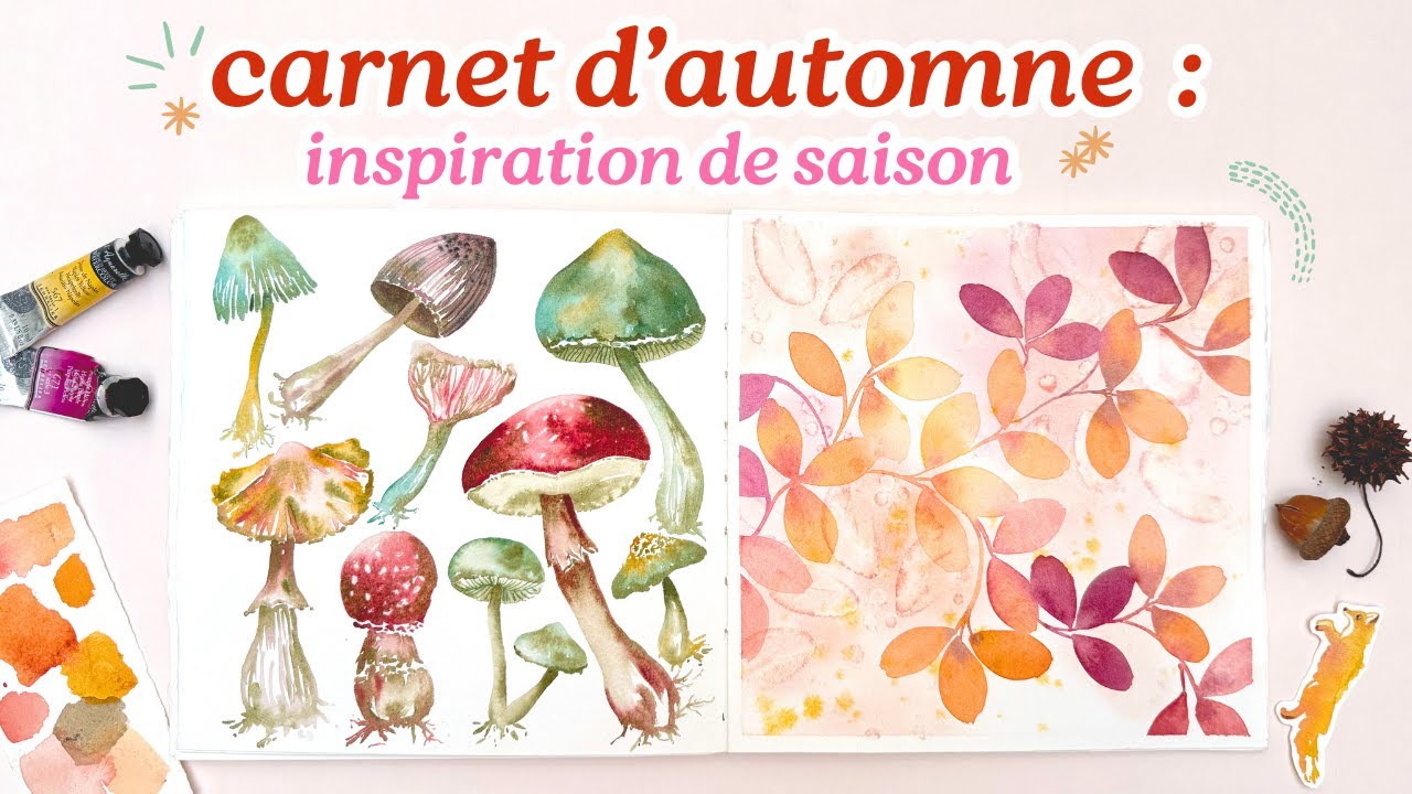🍁 Mon carnet d'automne : des aquarelles pour une saison inspirante 🍁