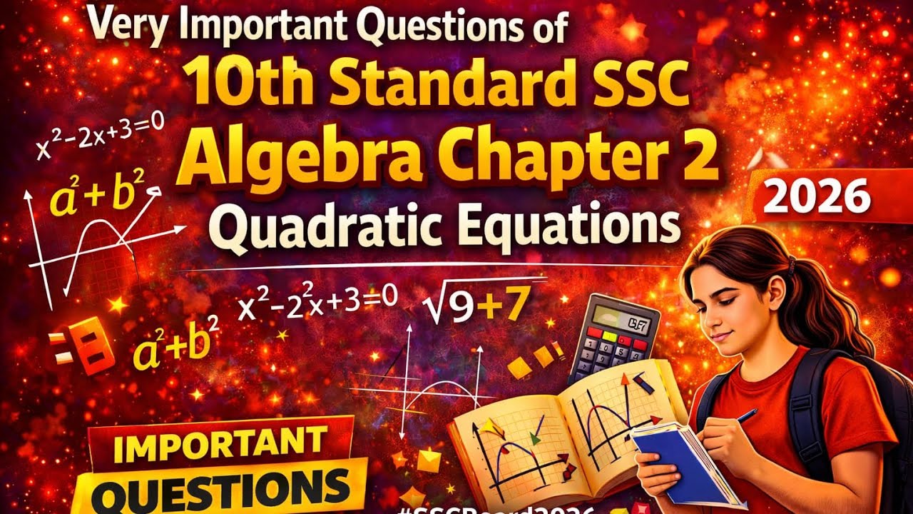 🔥 Algebra Ch 2 Quadratic Equations – Most Important Questions