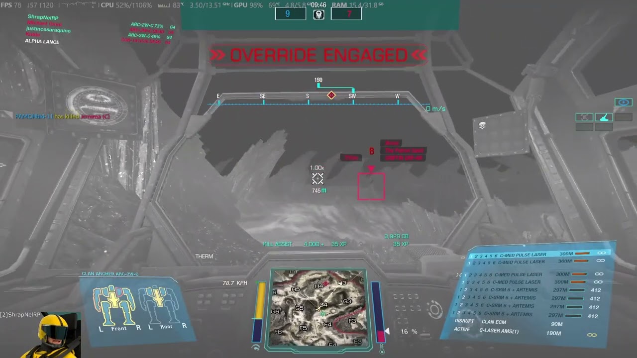 Clan Archer - 898 Damage, 2 Kills, Loss (Feed - ShrapNelRP)