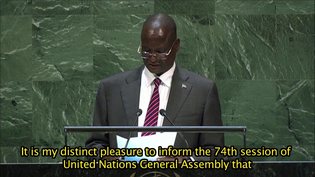 Taban Deng Gai , First Vice-President of the Republic of South Sudan, addresses the UNGA. (1 of 3)