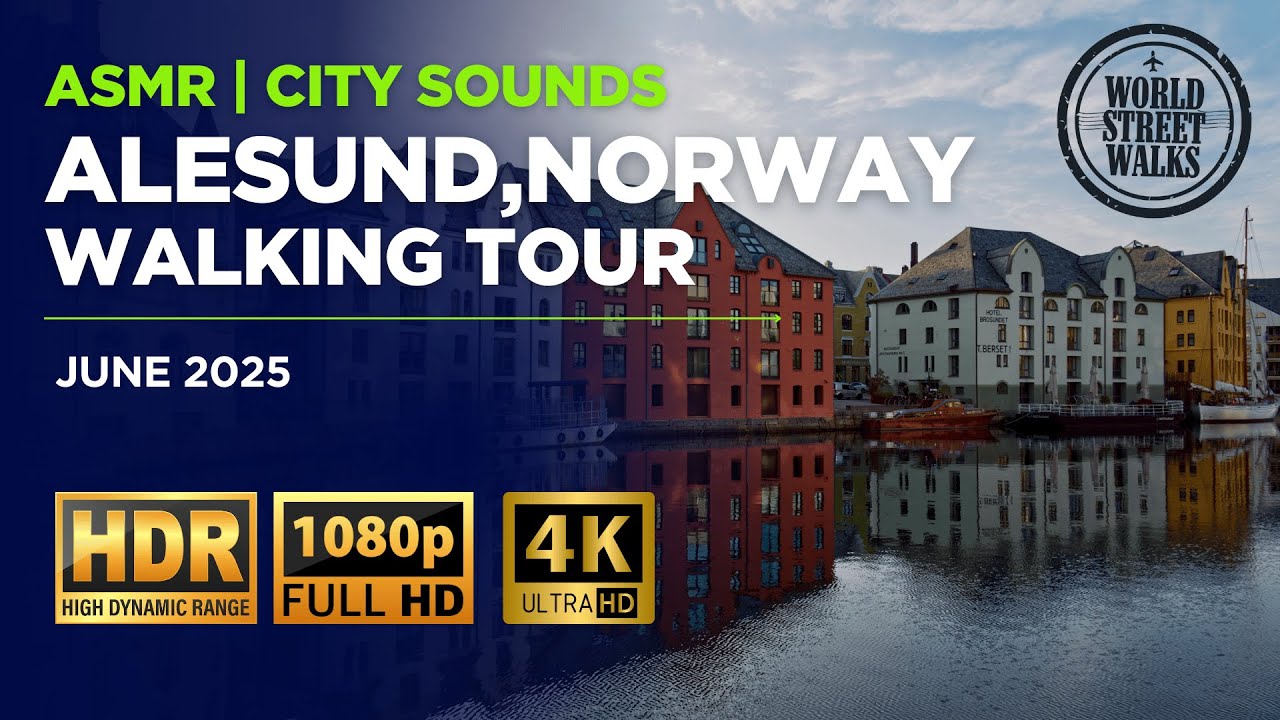 &Aring;lesund, Norway Walking Tour July 2025 - City of Art Nouveau - Full HD