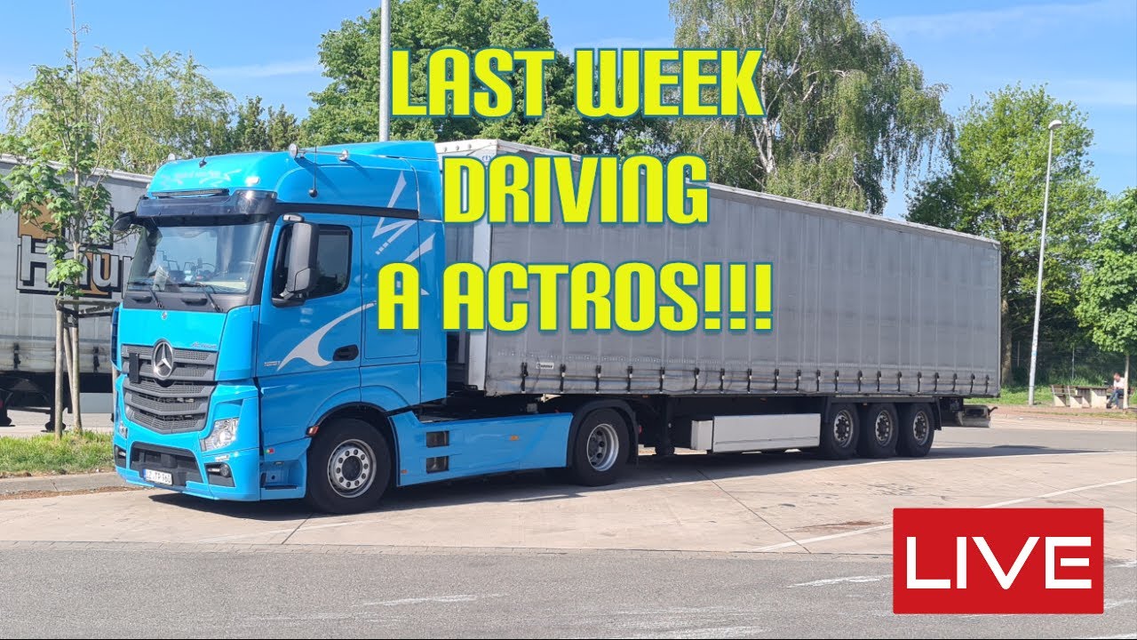 POV Mercedes Actros 1851. Last week driving a Actros. LIVE