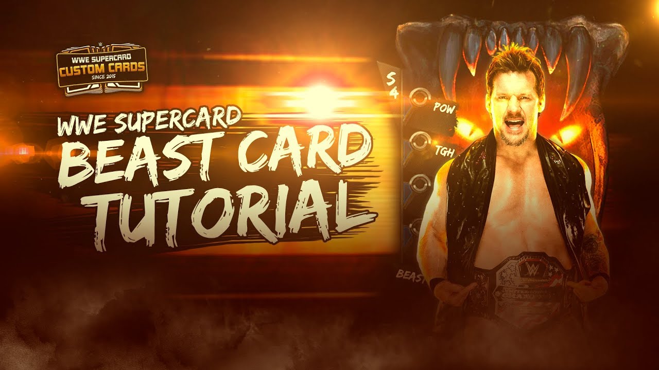 WWE SuperCard Custom Card - Beast Tutorial