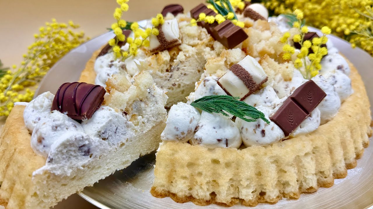 Crostata Mimosa Kinder Senza Uova 🍫🌼 | Dolce Morbido e Cremoso Facile 