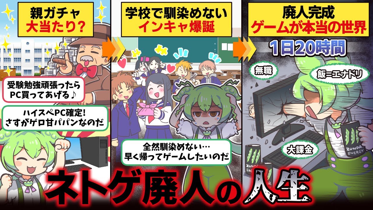 【ネトゲ廃人】全人生をゲームに費やしたずんだもんの末路【ずんだもん解説】