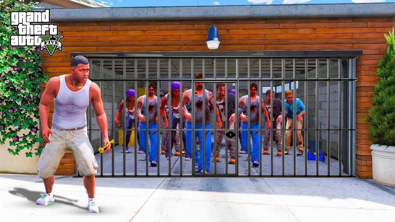 ПОЛИЦИЯ ФРАНКЛИН ЗОМБИЛАРДЫ ТҮРМЕГЕ ҚАМАДЫ (GTA V)