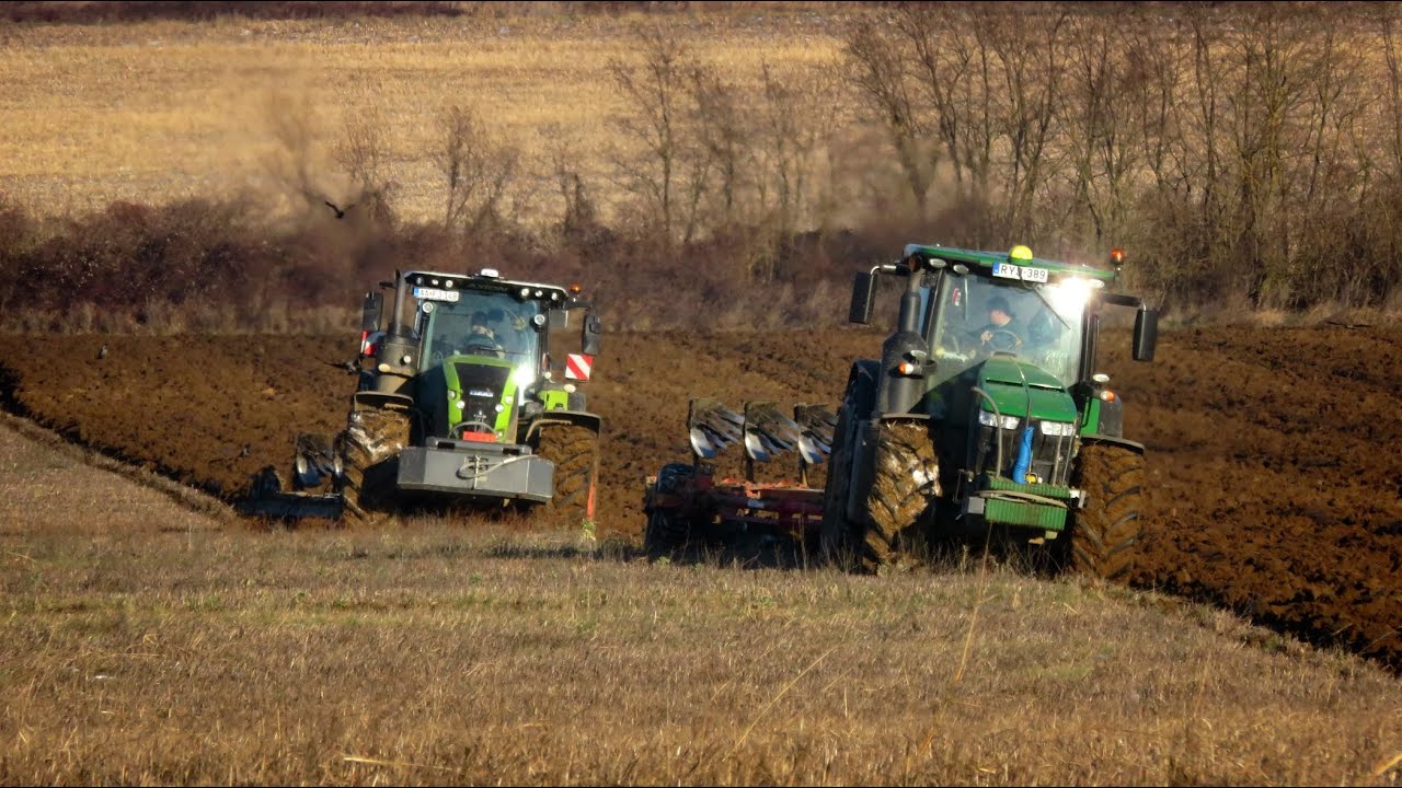 Palotabozsoki Zrt. John Deere 8370R, 8320R, Claas Axion 930 Ploughing Sound 2024