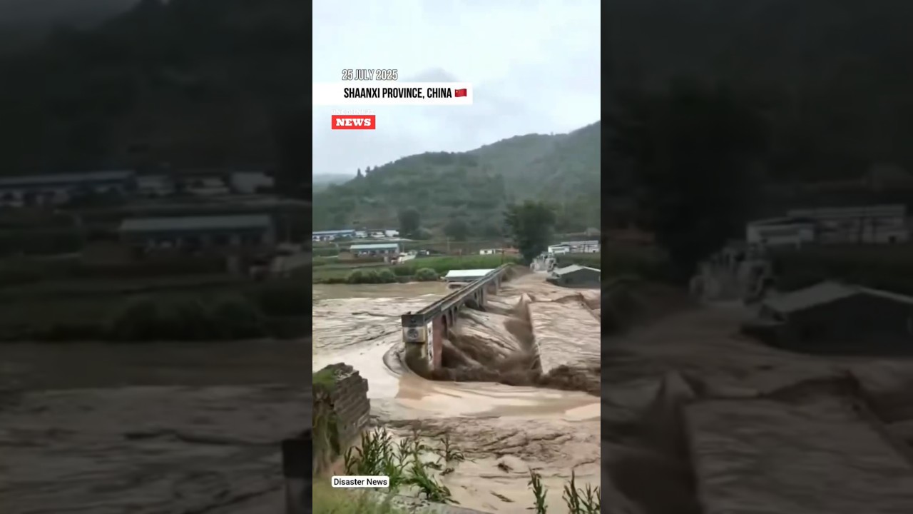 🌧️ China Flash Flood 25 July 2025: 251mm Rain in 12 Hours! | Wuqi Shaanxi Emergency #flood #wuqian