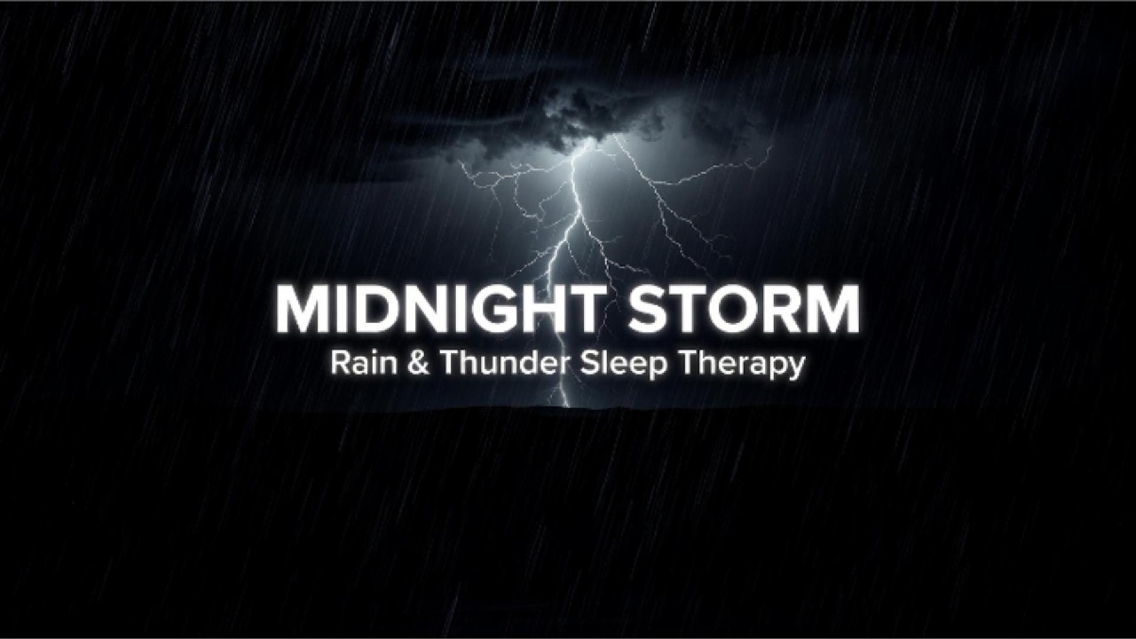 Dark Screen Thunderstorm Rain Sounds ⚡ Black Screen Rain for Deep Sleep & Relaxation