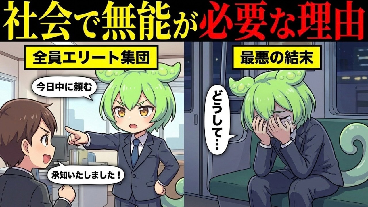 社会で無能が必要な理由とは【ずんだもん&ゆっくり解説】