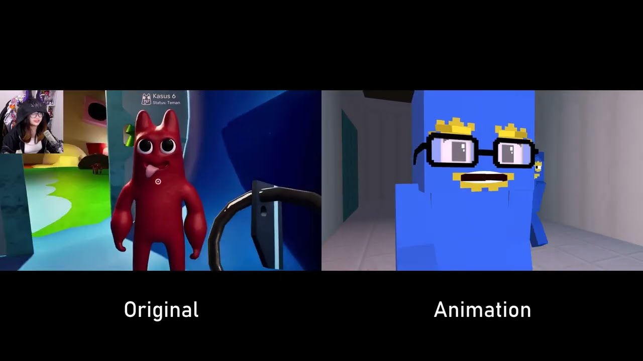 original vs animation - garten of banban 0