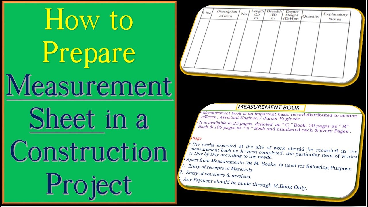 Prepare Measurement Sheet for claiming Running Bill of Month l Measurement Sheet  for  Estimation
