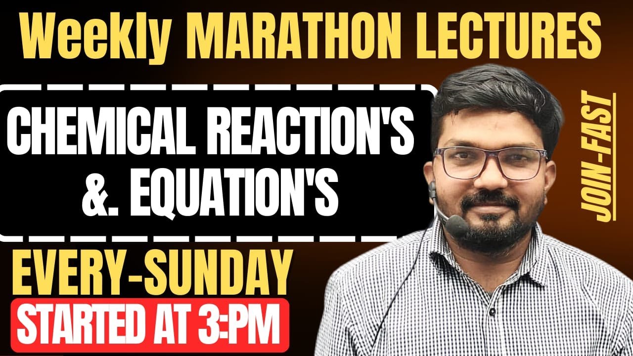 Class 10 Science LIVE Marathon | Important Topics + Revision | D.S. Sir | 3 PM / chapter1/ join fast