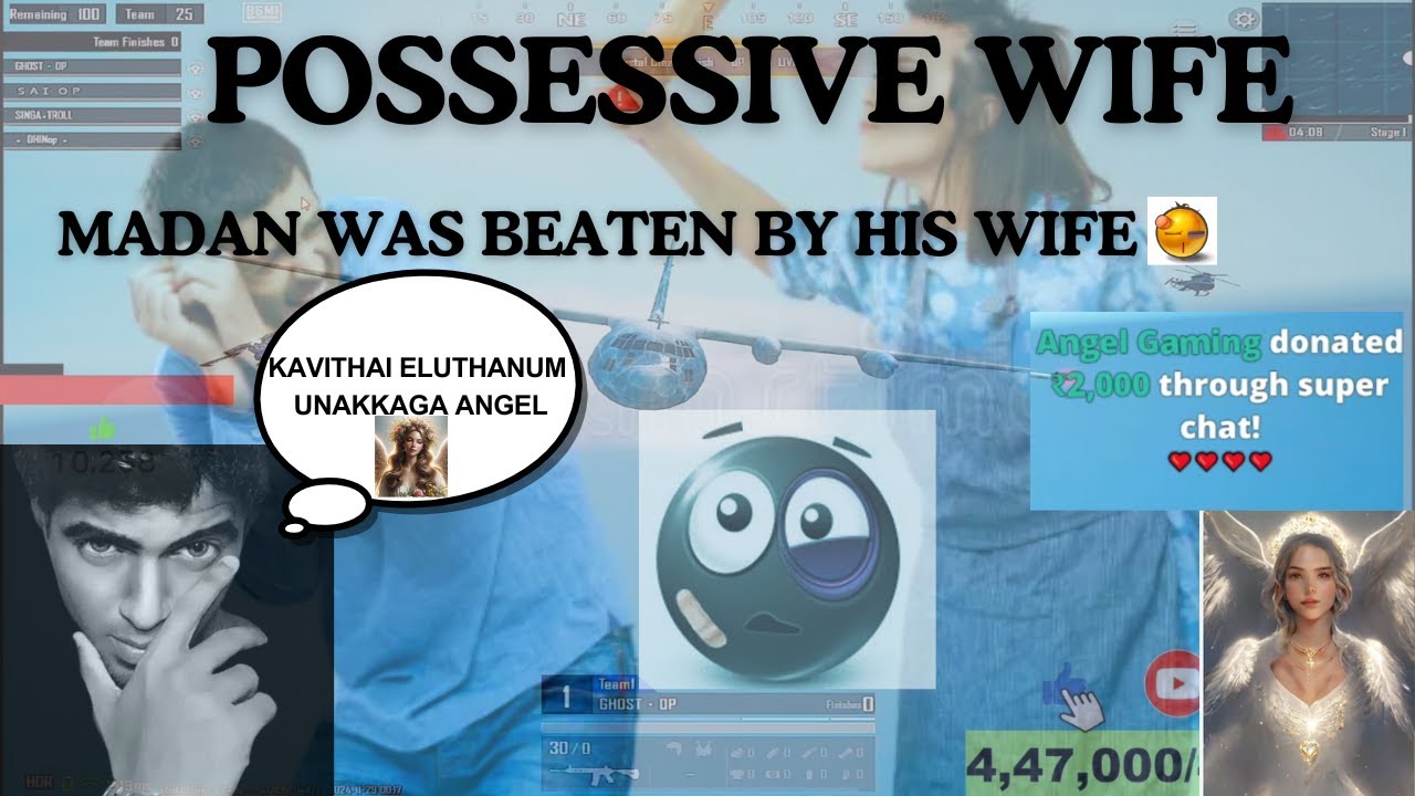 Madan was beaten by his wife 😂😂 I Possessive wife 😍😍 #madan  #madanop