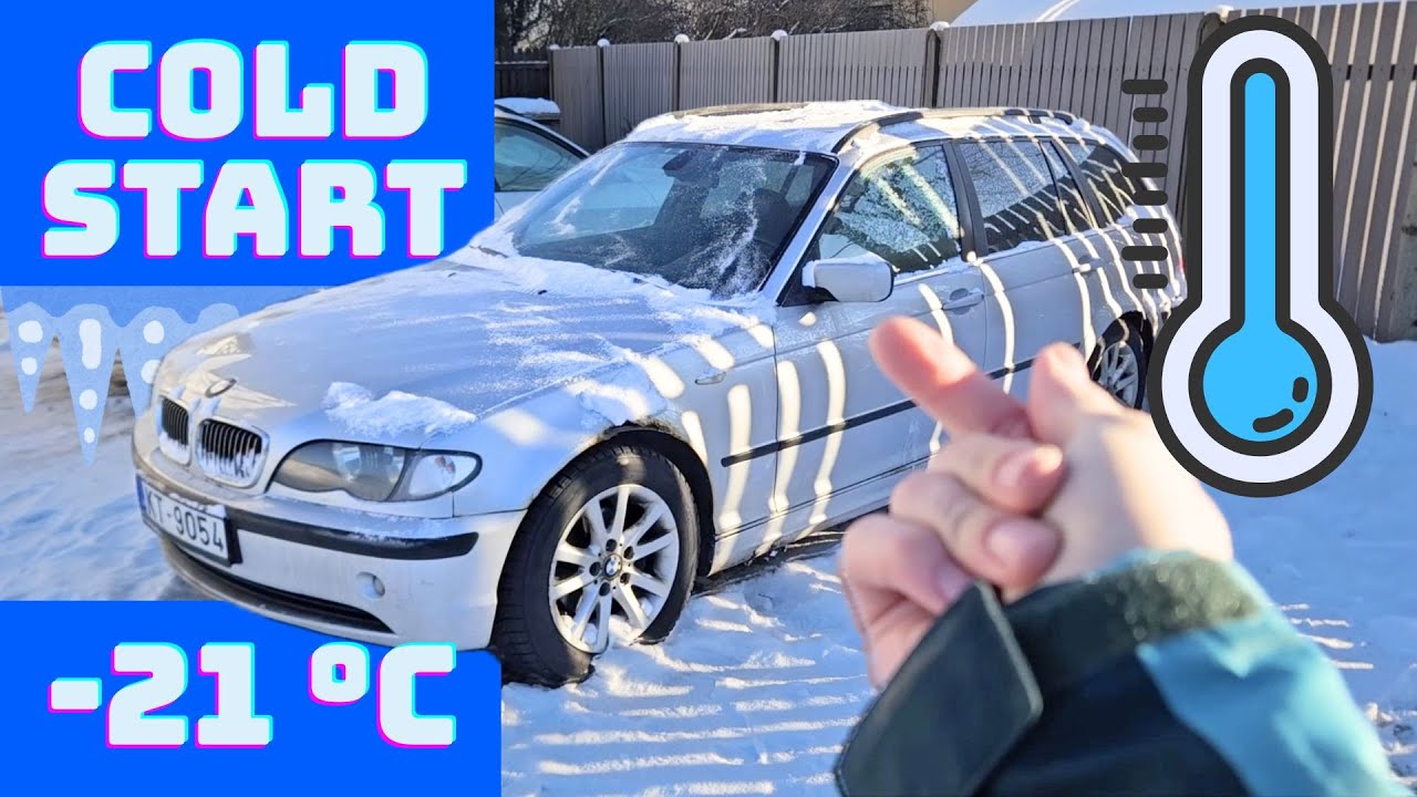 Холодный запуск BMW 318i -21°C
